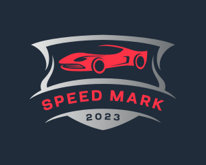 Sports Car Racing Shield logo design