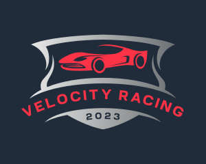 Sports Car Racing Shield logo design