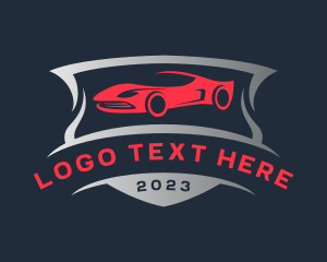 Motorsports - Sports Car Racing Shield logo design