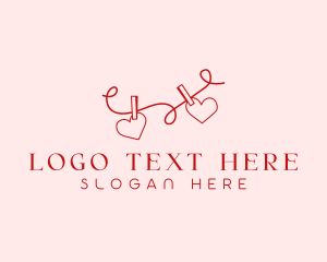 Heart - Heart String Valentine logo design