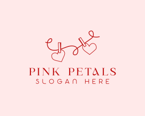 Heart String Valentine logo design