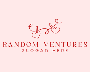 Heart String Valentine logo design