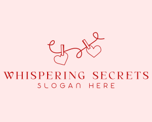 Heart String Valentine logo design