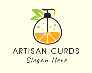 Natural Orange Lotion logo design