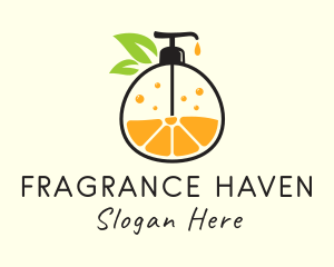 Natural Orange Lotion logo design