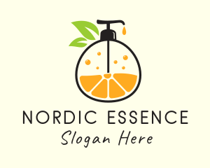 Natural Orange Lotion logo design