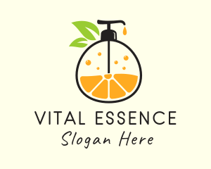 Natural Orange Lotion logo design