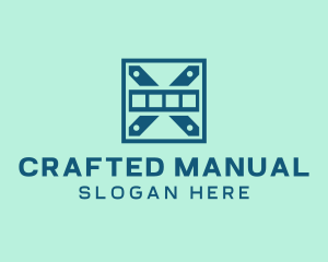 Manual - Blue Letter X Repair Service logo design