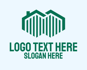 Bars - Abstract House Hexagon logo design