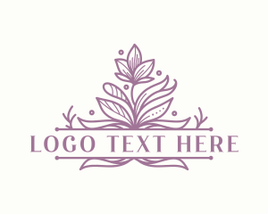 Leaves - Eco Flower Garden logo design