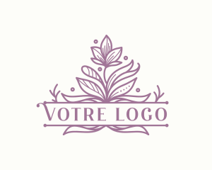 Leaves - Eco Flower Garden logo design
