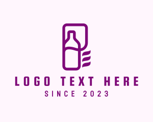 Wine Bar - Letter P Wine Bottle logo design