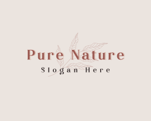 Nature Organic Leaf logo design