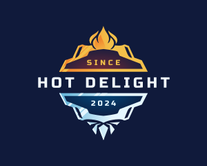 Fire Ice Temperature logo design