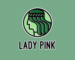 Organic Green Lady logo design