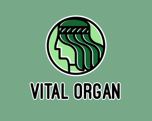 Organic Green Lady logo design