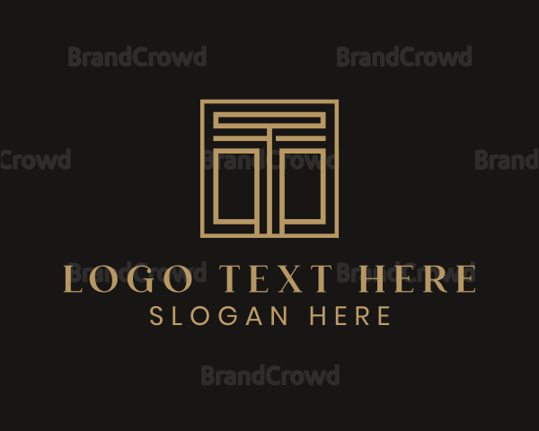 Geometric Business Letter T Logo