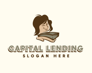 Lending - Money Lending Woman logo design