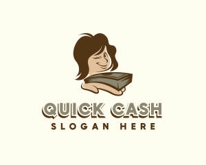 Loan - Money Lending Woman logo design