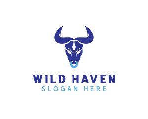 Angry Wild Bull logo design