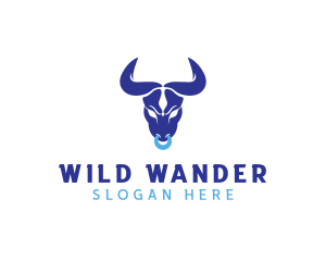 Angry Wild Bull logo design