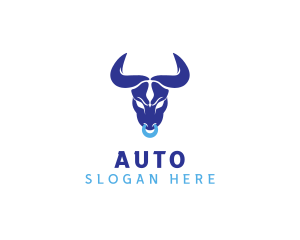 Market - Angry Wild Bull logo design