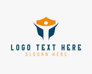 Human - Leader Shield Foundation logo design
