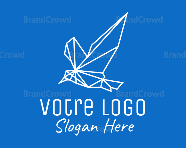 Geometric Bird Monoline Logo