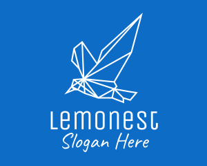 Flight - Geometric Bird Monoline logo design