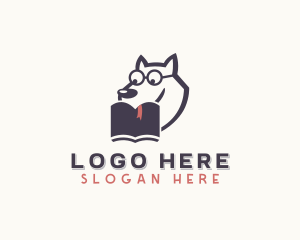Dog - Dog Animal Book logo design