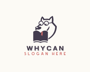 Learning - Dog Animal Book logo design