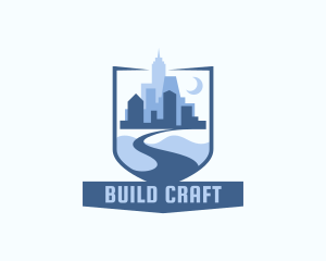 Building Road Pathway logo design