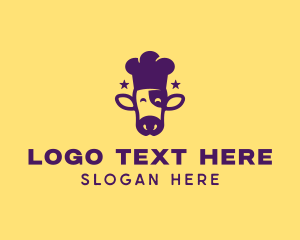 Meat Shop - Cow Chef Restaurant logo design