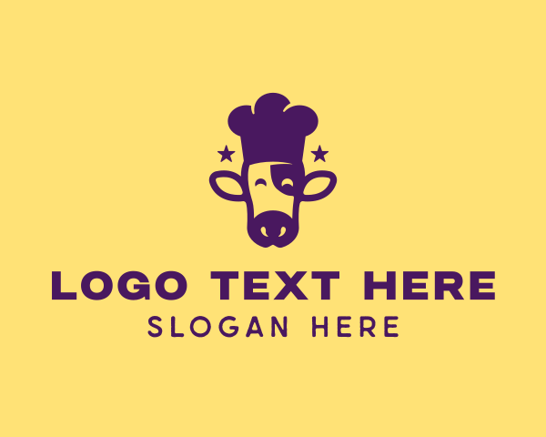 Hat - Cow Chef Restaurant logo design