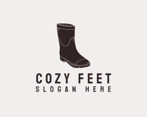 Rain Rubber Boots logo design