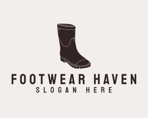 Rain Rubber Boots logo design