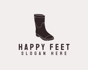 Feet - Rain Rubber Boots logo design