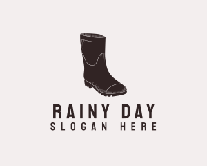Rain Rubber Boots logo design