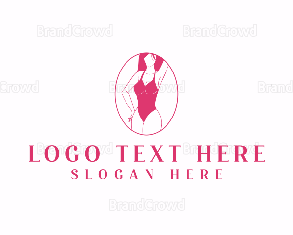 Woman Bikini Swimsuit Logo