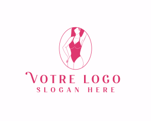 Woman Bikini Swimsuit Logo