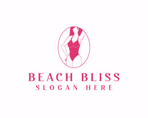 Swimsuit - Woman Bikini Swimsuit logo design