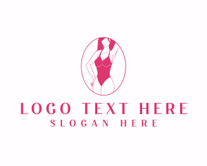 Woman Bikini Swimsuit Logo