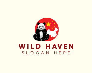 China Panda Animal logo design