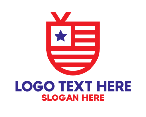 Nationality - USA Shield TV logo design