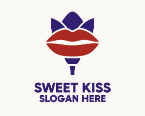 Kiss - Lip Tulip Cosmetics logo design