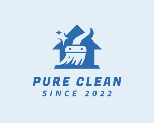 House Broom Cleaning logo design