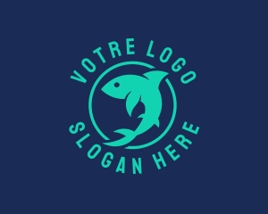 Aquarium - Shark Ocean Conservation logo design