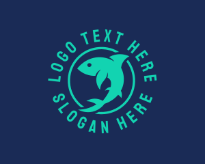 Fish Tank - Shark Ocean Conservation logo design