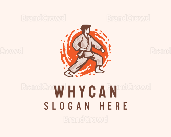 Karate Martial Arts Fighter Logo