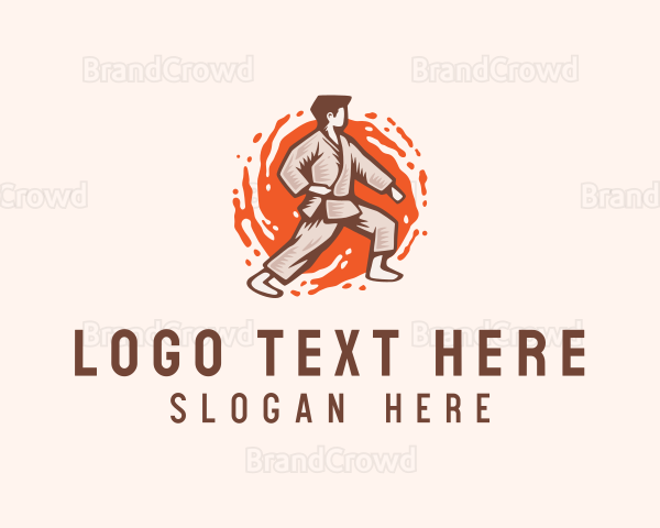 Karate Martial Arts Fighter Logo